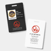 Schwarzes Tuch Textur Foto Vorlage Gesundheitswese Ausweis (Vorder- & Rückseite)