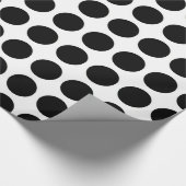 Schwarzes Tupfen-Packpapier Geschenkpapier (Ecke)