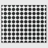 Schwarzes Tupfen-Packpapier Geschenkpapier (Flach)