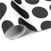 Schwarzes Tupfen-Packpapier Geschenkpapier (Rolleneckpunkt)