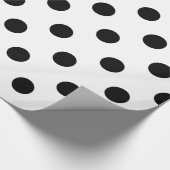 Schwarzes Tupfen-Packpapier Geschenkpapier (Ecke)