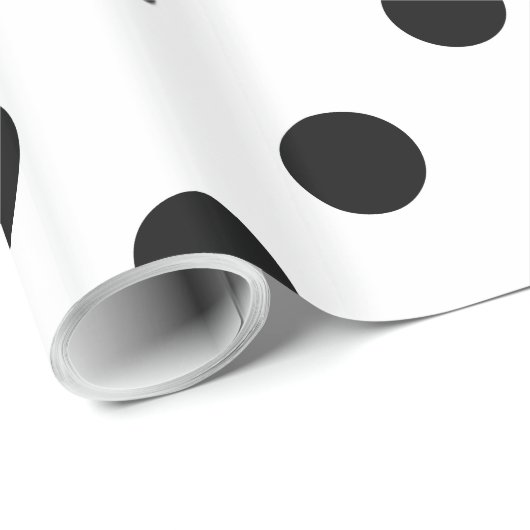 Schwarzes Tupfen-Packpapier Geschenkpapier (Rolleneckpunkt)