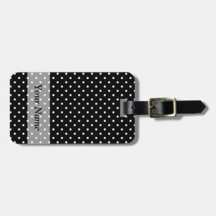 Schwarzes Tupfenmuster Gepäckanhänger