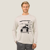 Schwarzes U-Bahn-Karte Geometrisches Abstraktes La Tri-Blend Shirt (Volle Vorderseite)