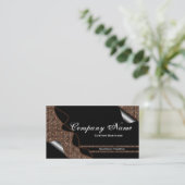 Schwarzes u. Brown-Buntglas-Fliesen-Visitenkarten Visitenkarte (Stehend Vorderseite)