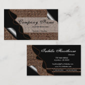 Schwarzes u. Brown-Buntglas-Fliesen-Visitenkarten Visitenkarte (Vorne/Hinten)