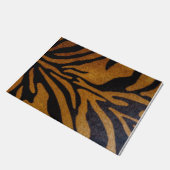 Schwarzes u. Brown-Tiger-Muster-Entwurf Fußmatte (Schrägansicht)