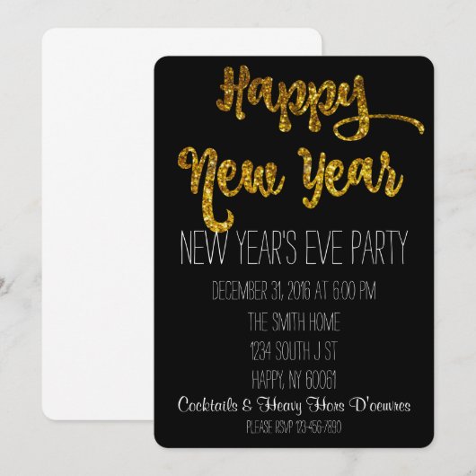 Schwarzes u. Einladung des (Vorne/Hinten)