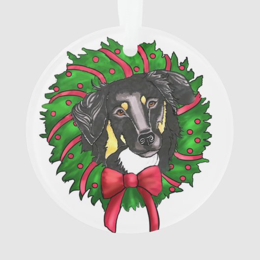 Schwarzes u. englische Schäferverzierung TANs Ornament (Rückseite)