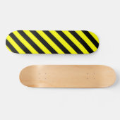 Schwarzes u. gelbes Streifen-Muster-Skateboard Skateboard (Horizontal)