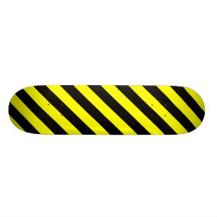 Schwarzes u. gelbes Streifen-Muster-Skateboard Skateboard