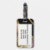 Schwarzes u. Gold bling sind Gepäckanhänger (Rückseite vertikal)