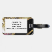 Schwarzes u. Gold bling sind Gepäckanhänger (Rückseite horizontal)