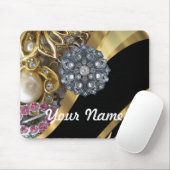 Schwarzes u. Gold bling sind Mousepad (Mit Mouse)