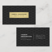 Schwarzes u. Gold Visitenkarte (Vorne/Hinten)