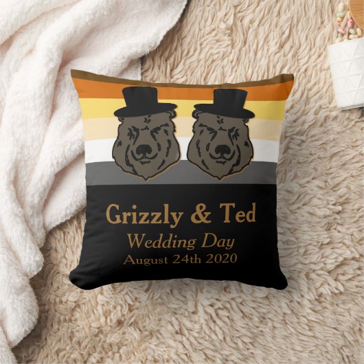 Schwarzes u. Goldbärn-Flaggen-Kissen-homosexuelles Kissen (Decke)