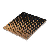 Schwarzes u. goldenes geometrisches Muster Fliese (Seite)