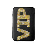Schwarzes u. GoldGlitzer VIP Badematte (Vorderseite Vertikal)
