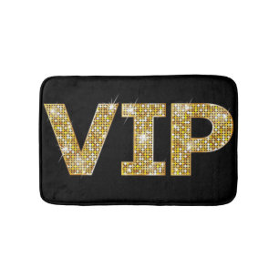 Schwarzes u. GoldGlitzer VIP Badematte