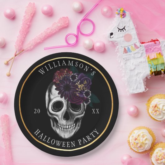 Schwarzes u. Goldschwermütiges Pappteller (Party)