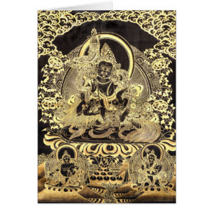 Schwarzes u. Goldtibetanische buddhistische Kunst