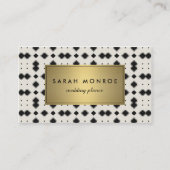 Schwarzes u. GoldZickzack Muster Visitenkarte (Vorderseite)