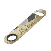 Schwarzes u. graues modernes speedflaschenöffner (Vorderseite Schrägansicht)