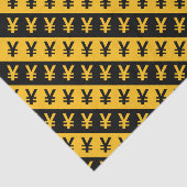 Schwarzes u. orange gestreiftes Muster der Seidenpapier (Ausschnitt)