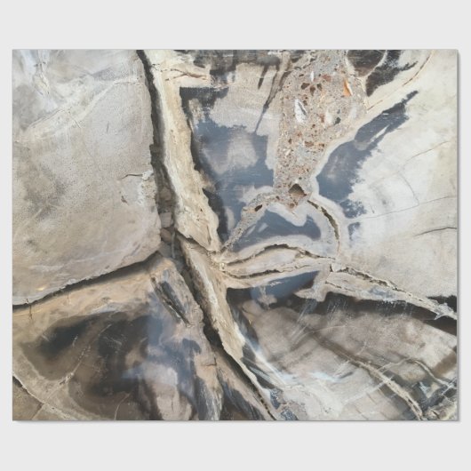 Schwarzes u. SahnekristallPackpapier Geschenkpapier (Flach)