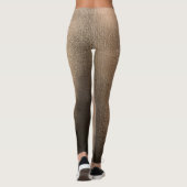 Schwarzes u. Silber-strukturierte Feder-Leggings Leggings (Rückseite)