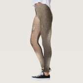 Schwarzes u. Silber-strukturierte Feder-Leggings Leggings (Links)