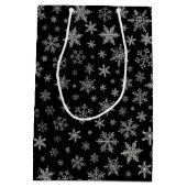 Schwarzes u. silbernes Grau der modernen Mittlere Geschenktüte (Rückseite)