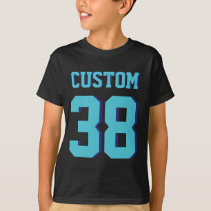 Schwarzes u. Sport-Jersey-Entwurf der Türkis-Kind T-Shirt