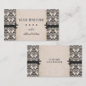 Schwarzes u. TAN Visitenkarte (Vorne/Hinten)