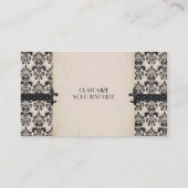 Schwarzes u. TAN Visitenkarte (Rückseite)