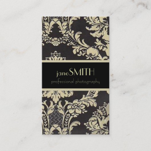 Schwarzes u. TAN Visitenkarte (Vorderseite)