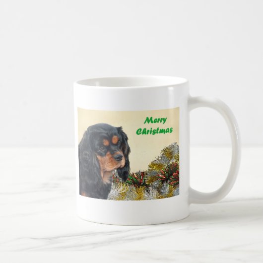 Schwarzes u. TAN-Weihnachtskavalier Kaffeetasse (Rechts)