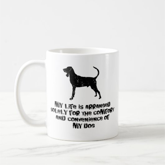 Schwarzes u. TANCoonhound Kaffeetasse (Links)