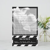 Schwarzes u. Weiß gezeichnetes Briefpapier (Stehend Vorderseite)