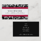 Schwarzes u. Weiß Visitenkarte (Vorne/Hinten)