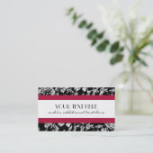 Schwarzes u. Weiß Visitenkarte (Stehend Vorderseite)