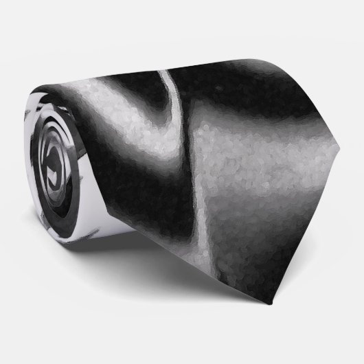 schwarzes u. weißes abstraktes krawatte (Gerollt)