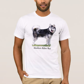 Schwarzes u. weißes alaskisches Klee Kai T-Shirt