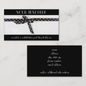 Schwarzes u. weißes Band Visitenkarte (Vorne/Hinten)