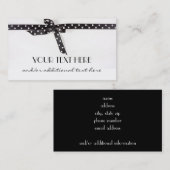 Schwarzes u. weißes Band Visitenkarte (Vorne/Hinten)