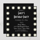 Schwarzes u. weißes einladung (Vorne/Hinten)