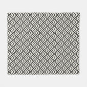 Schwarzes u. weißes geometrisches Muster Fleecedecke (Vorderseite (Horizontal))