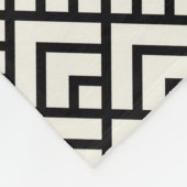 Schwarzes u. weißes geometrisches Muster Fleecedecke (Ecke)