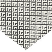 Schwarzes u. weißes geometrisches Muster Kurzer Tischläufer (Ecke)