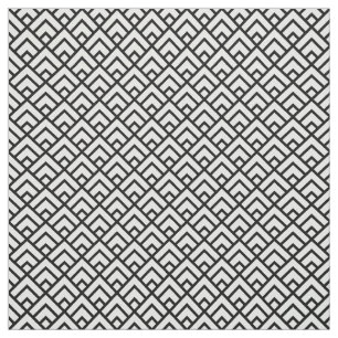 Schwarzes u. weißes geometrisches Muster Stoff